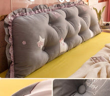 Load image into Gallery viewer, 15cm thicken Cotton Bed Pillow Bed Back Support Cushion 45cmx100/120/150/180/200cm PP cotton Filled Button Pulled in Pillow B580
