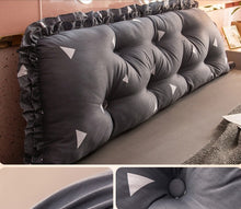 Load image into Gallery viewer, 15cm thicken Cotton Bed Pillow Bed Back Support Cushion 45cmx100/120/150/180/200cm PP cotton Filled Button Pulled in Pillow B580