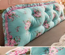 Load image into Gallery viewer, 15cm thicken Cotton Bed Pillow Bed Back Support Cushion 45cmx100/120/150/180/200cm PP cotton Filled Button Pulled in Pillow B580