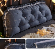 Load image into Gallery viewer, 15cm thicken Cotton Bed Pillow Bed Back Support Cushion 45cmx100/120/150/180/200cm PP cotton Filled Button Pulled in Pillow B580