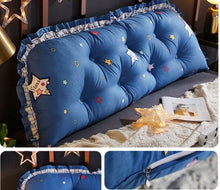 Load image into Gallery viewer, 15cm thicken Cotton Bed Pillow Bed Back Support Cushion 45cmx100/120/150/180/200cm PP cotton Filled Button Pulled in Pillow B580
