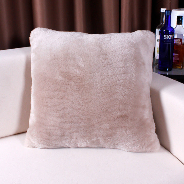 Natural Australian Sheepskin Cover Short wool pillow Sheep Skin Fur Cushion Decorative Chair Pillowcase Lambskin Cushions