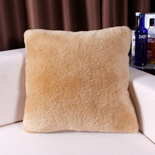 Load image into Gallery viewer, Natural Australian Sheepskin Cover Short wool pillow Sheep Skin Fur Cushion Decorative Chair Pillowcase Lambskin Cushions

