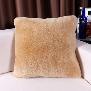 Natural Australian Sheepskin Cover Short wool pillow Sheep Skin Fur Cushion Decorative Chair Pillowcase Lambskin Cushions