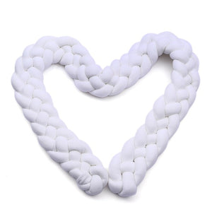 1M/1.5MBaby Bumper Bed Braid Four shares Knot Pillow Cushion Bumper for Infant Bebe Crib Protector Cot Bumper Room Decor