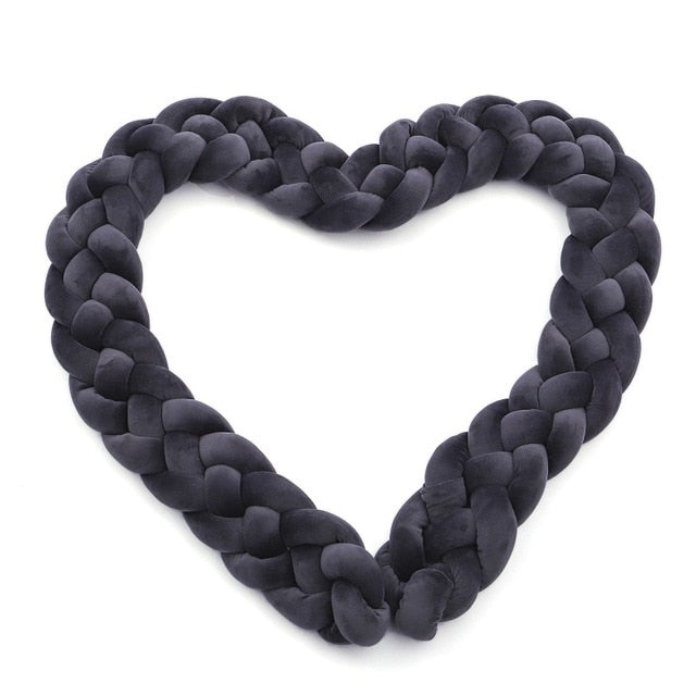 1M/1.5MBaby Bumper Bed Braid Four shares Knot Pillow Cushion Bumper for Infant Bebe Crib Protector Cot Bumper Room Decor