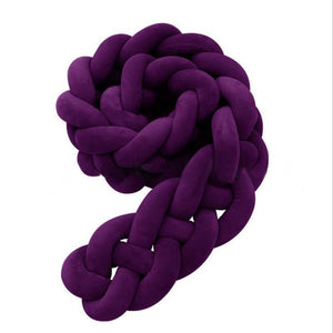 1M/1.5MBaby Bumper Bed Braid Four shares Knot Pillow Cushion Bumper for Infant Bebe Crib Protector Cot Bumper Room Decor