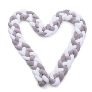 1M/1.5MBaby Bumper Bed Braid Four shares Knot Pillow Cushion Bumper for Infant Bebe Crib Protector Cot Bumper Room Decor
