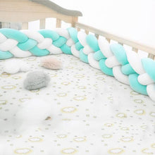 Load image into Gallery viewer, 1M/1.5MBaby Bumper Bed Braid Four shares Knot Pillow Cushion Bumper for Infant Bebe Crib Protector Cot Bumper Room Decor
