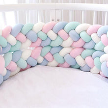 Load image into Gallery viewer, 1M/1.5MBaby Bumper Bed Braid Four shares Knot Pillow Cushion Bumper for Infant Bebe Crib Protector Cot Bumper Room Decor
