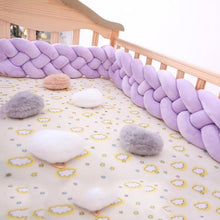 Load image into Gallery viewer, 1M/1.5MBaby Bumper Bed Braid Four shares Knot Pillow Cushion Bumper for Infant Bebe Crib Protector Cot Bumper Room Decor
