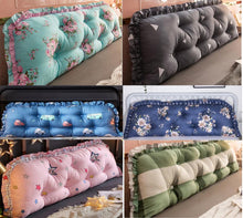 Load image into Gallery viewer, 15cm thicken Cotton Bed Pillow Bed Back Support Cushion 45cmx100/120/150/180/200cm PP cotton Filled Button Pulled in Pillow B580
