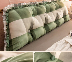 15cm thicken Cotton Bed Pillow Bed Back Support Cushion 45cmx100/120/150/180/200cm PP cotton Filled Button Pulled in Pillow B580