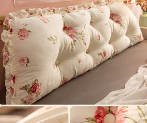 15cm thicken Cotton Bed Pillow Bed Back Support Cushion 45cmx100/120/150/180/200cm PP cotton Filled Button Pulled in Pillow B580