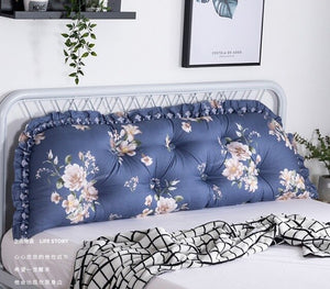 15cm thicken Cotton Bed Pillow Bed Back Support Cushion 45cmx100/120/150/180/200cm PP cotton Filled Button Pulled in Pillow B580