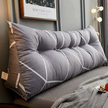 Load image into Gallery viewer, Triangular bedside cushion double backrest bedroom tatami soft bag Korean bed pillow sofa long cushion pillow

