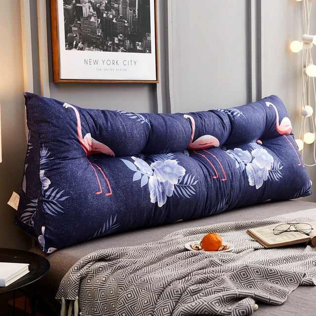 Triangular bedside cushion double backrest bedroom tatami soft bag Korean bed pillow sofa long cushion pillow