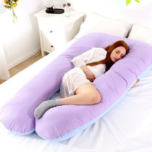 Load image into Gallery viewer, Pregnancy Pillow Bedding Full Body Pillow for Pregnant Women Comfortable U-Shape Cushion Long Side Sleeping Maternity Pillows
