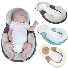 Load image into Gallery viewer, Newborn Kids Baby Safe Cotton Pillow Cushion Prevent Flat Infant Head Shape Sleep Nest Pod Anti Roll Crib Nest Bedding Mattress
