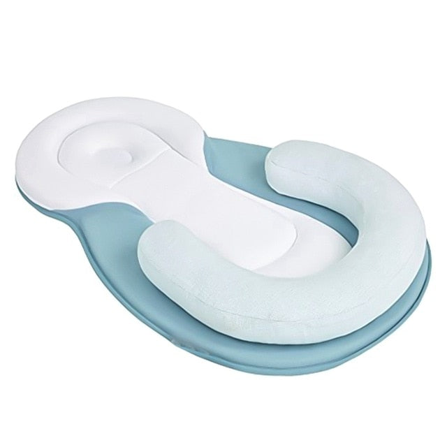 Newborn Kids Baby Safe Cotton Pillow Cushion Prevent Flat Infant Head Shape Sleep Nest Pod Anti Roll Crib Nest Bedding Mattress